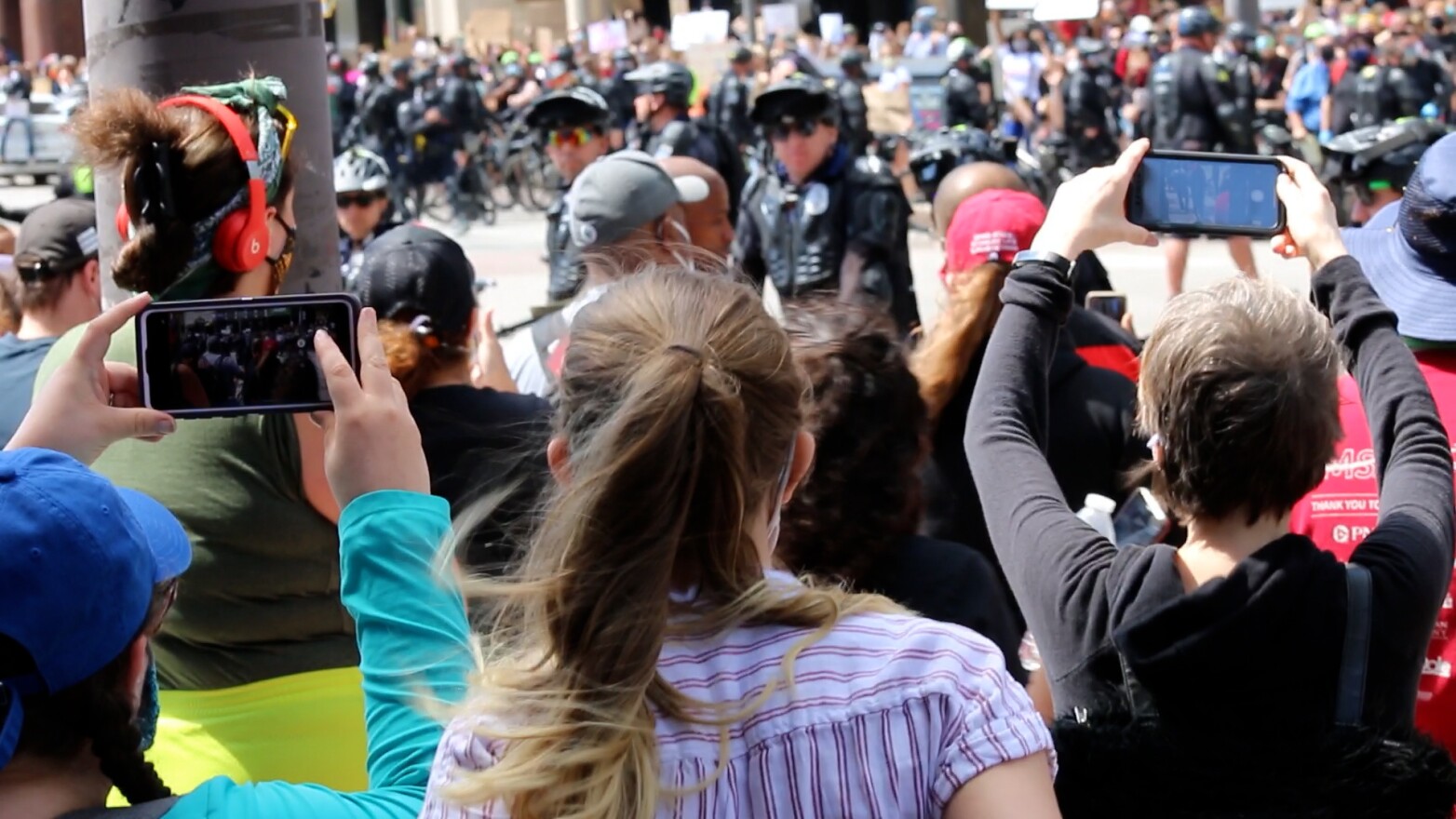 Protestors and police were in the streets of downtown Columbus on May 30, 2020, after the George Floyd murder. Several protestors were pepper-sprayed by police, including US Rep. Joyce Beatty (D-Columbus). 